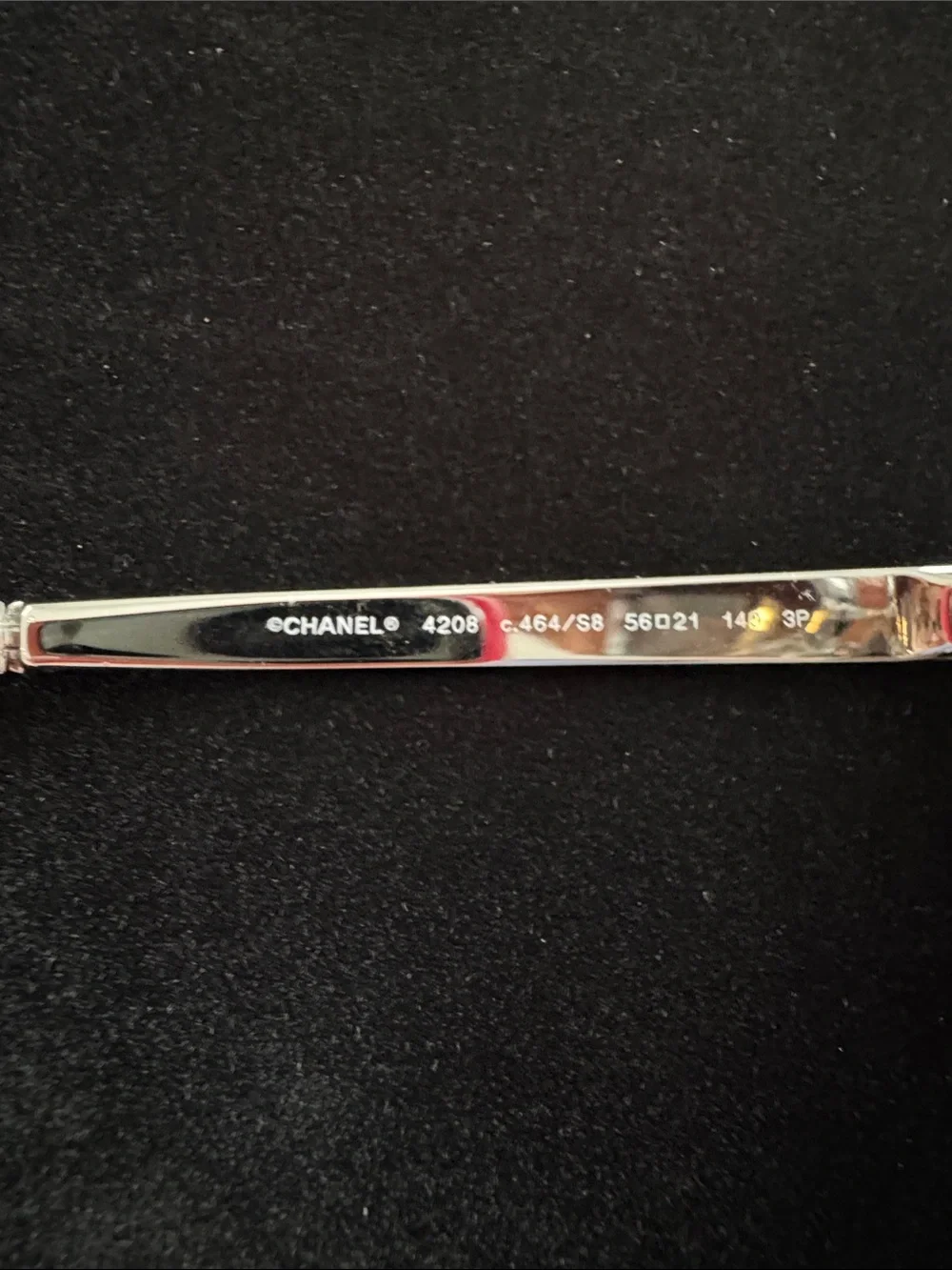 CHANEL Authentic 4208 Silver/Gray Polarized Cat-Eye Sunglasses